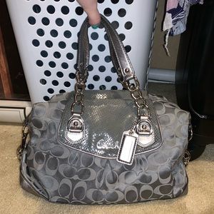 Medium Gray Authentic Coach Purse
